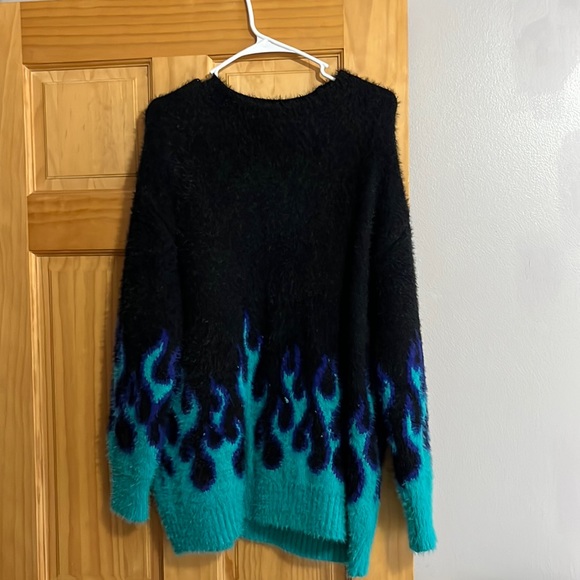 Adika Sweaters - Adika Slow Burn Black & Blue Sweater